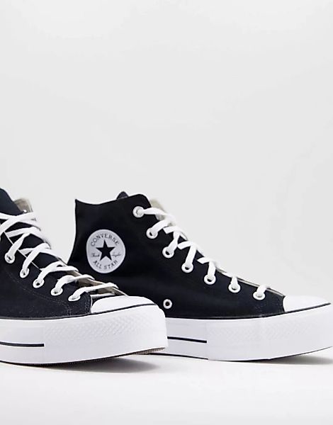 Converse – Chuck Taylor All Star Hi Lift – Sneaker in Schwarz mit Schichtso günstig online kaufen