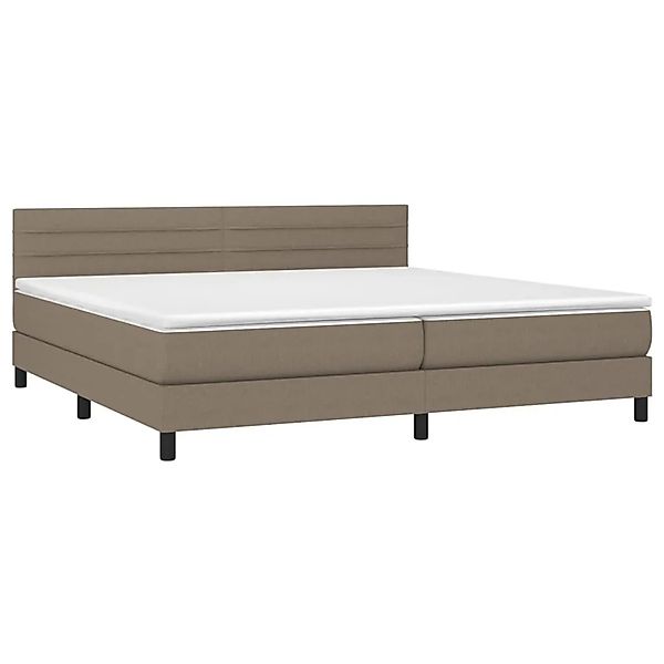 vidaXL Boxspringbett mit Matratze & LED Taupe 200x200 cm Stoff 3133265 günstig online kaufen