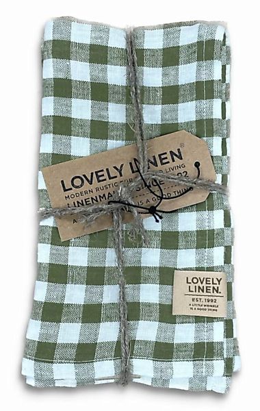 Lovely Linen Servietten & -ringe Lovely Serviette Leinen square jeep green( günstig online kaufen