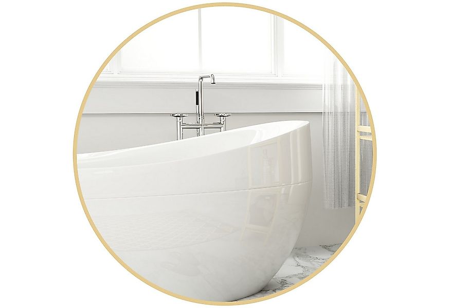 HOMCOM Badspiegel mit Metallrahmen (Spiegel, 1-St., Badezimmerspiegel), für günstig online kaufen