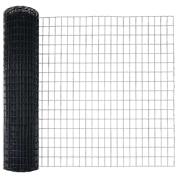 vidaXL Eurozaun Grau 1 x 25 m PVC-beschichtetes Eisen 42004525 günstig online kaufen