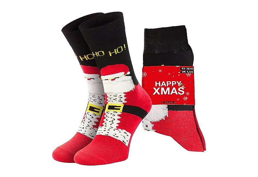 Chili Lifestyle Freizeitsocken XMAS Lustige Socken mit Spruch Banderole als günstig online kaufen