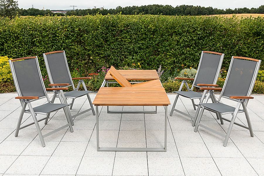 MERXX Garten-Essgruppe ""Siena"", (Set, 5 tlg., 5-fach verstellbare Rückenl günstig online kaufen