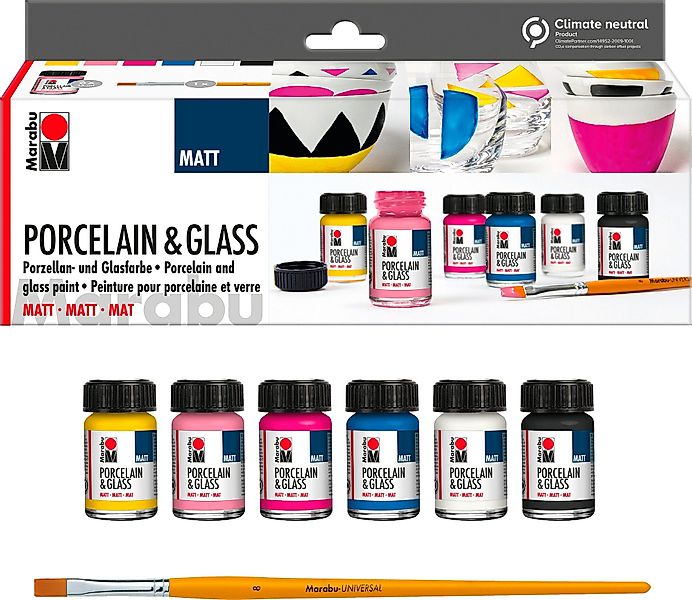 Marabu Bastelfarbe Porcelain & Glass Starterset günstig online kaufen