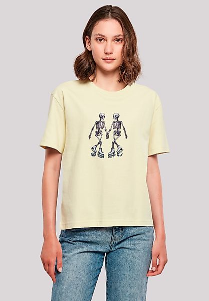 F4NT4STIC T-Shirt "Skelettpaar Eislaufen Valentinstagsgeschenk", Premium Qu günstig online kaufen