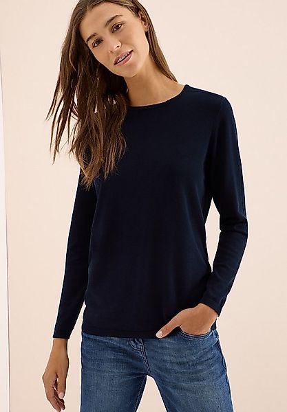 CECIL Strickpullover mit feinem Detail an der Schulter und Viskose-Anteil günstig online kaufen