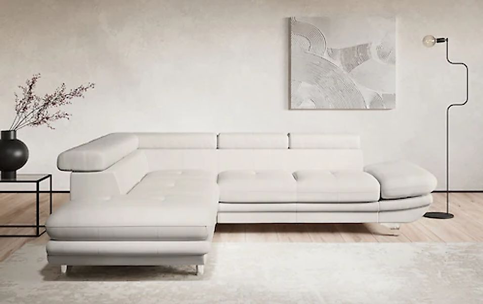 COTTA Ecksofa »Enterprise L-Form«, mit Arm- & Kopfteilverstellung, wahlweis günstig online kaufen