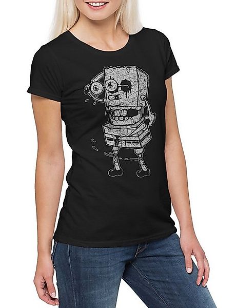 Urban Backwoods Print-Shirt Sponge Rob Damen T-Shirt Schwamm Horror Walking günstig online kaufen