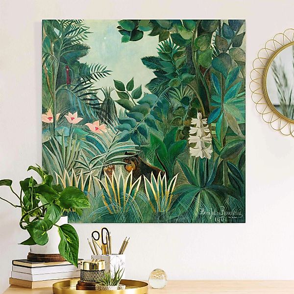Leinwandbild Henri Rousseau - Dschungel am Äquator günstig online kaufen