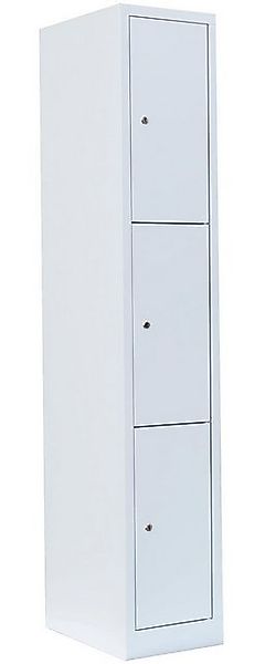 Steelboxx Fächerschrank 3 Fächer Schließfachschrank Wertfachschrank 180x31, günstig online kaufen