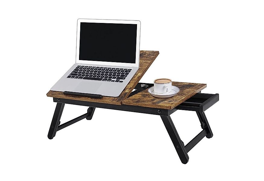 SONGMICS Laptoptisch, Laptopständer, Frühstückstablett, klappbare Beine, hö günstig online kaufen