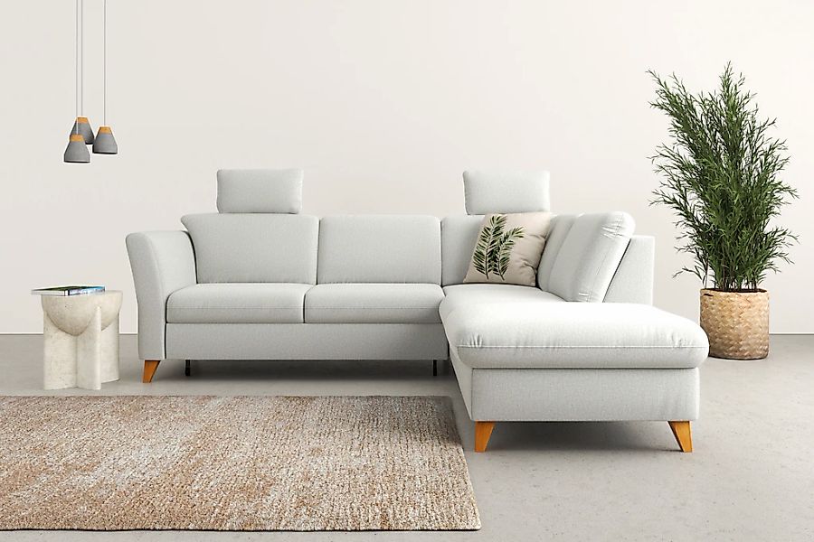 Home affaire Ecksofa "Trelleborg L-Form" Federkern-Polsterung, wahlweise mi günstig online kaufen