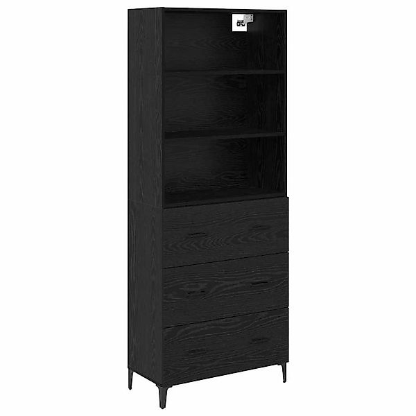 vidaXL Sideboard Wandmontiert 2 Stk Schwarz Eichen-Optik Holzwerkstoff 3416 günstig online kaufen