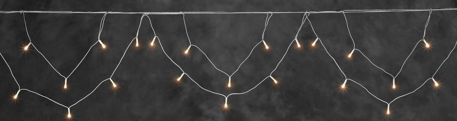 KONSTSMIDE LED-Lichtervorhang Weihnachtsdeko aussen, LED Dachrinnenlichterk günstig online kaufen