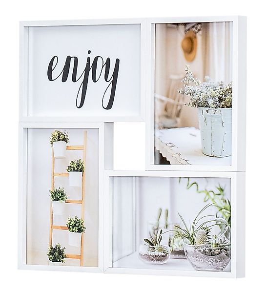 Levandeo® Bilderrahmen Collage, Bilderrahmen Weiß Holz günstig online kaufen