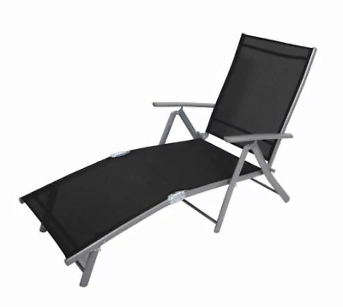 DEGAMO® Sonnenliege ACAPULCO, Stahl / Aluminium + Kunstgewebe schwarz, klap günstig online kaufen