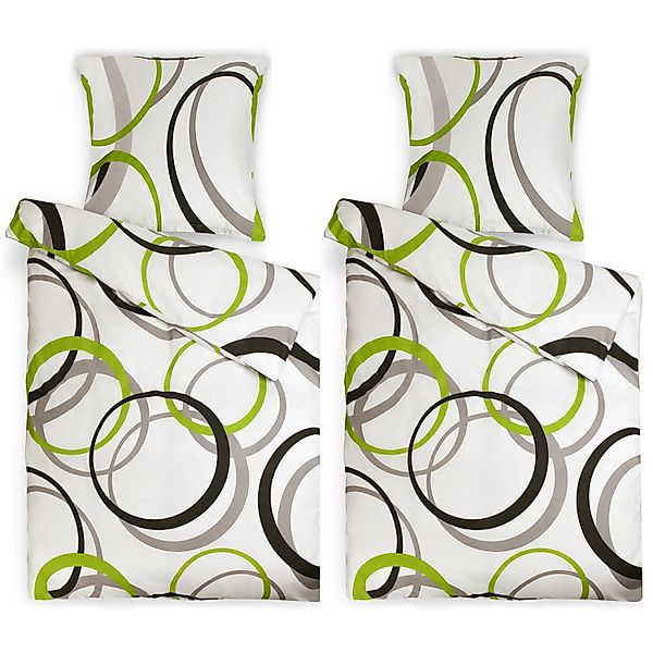 Beautissu 4tlg. Bettwäsche Set Nina 2xBezug 135x200cm & 2xKissenbezug 80x80 günstig online kaufen