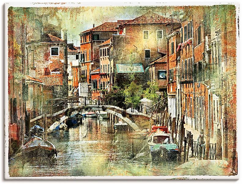 Artland Wandbild "Kanal in Venedig" Italien 1 Stk. tlg. als Leinwandbild, P günstig online kaufen