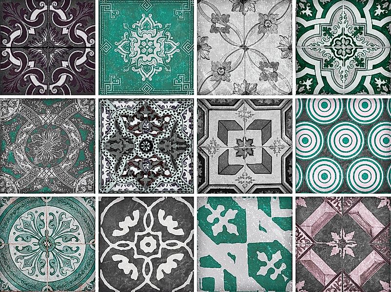 queence Fliesenaufkleber Mosaik Muster, Stickerfliesen, selbstklebend, günstig online kaufen