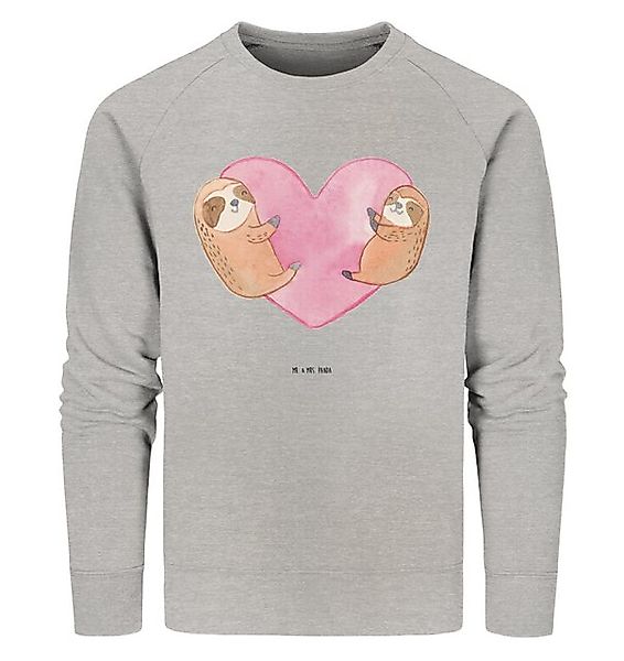 Mr. & Mrs. Panda Longpullover Faultiere Herz Größe S - Heather Grey - Gesch günstig online kaufen