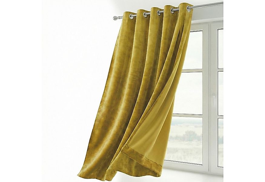 Beautex Verdunkelungsvorhang Samt Vorhang Ösen Gardine Velvet blickdicht ab günstig online kaufen