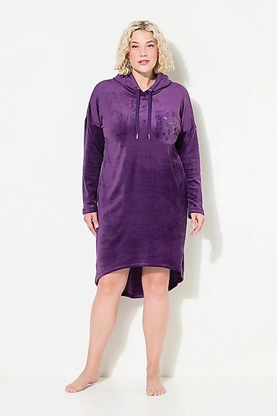 Ulla Popken Jerseykleid Loungewear-Nickikleid Kapuze Langarm recycelt günstig online kaufen