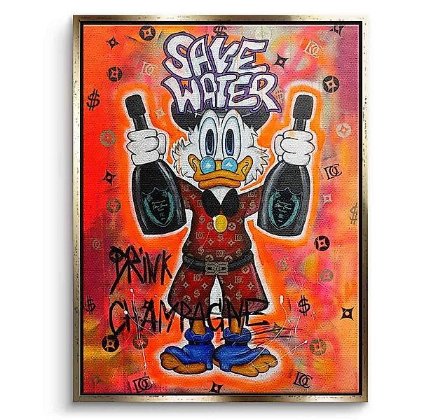 DOTCOMCANVAS® Leinwandbild Save Water - Leinwandbild, Duck Pop Art Comic Le günstig online kaufen