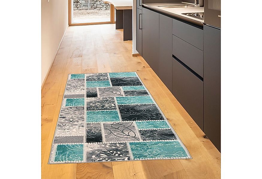 TeppichHome24 Teppich Küchenläufer Patchwork Design – Rutschfester Teppich günstig online kaufen