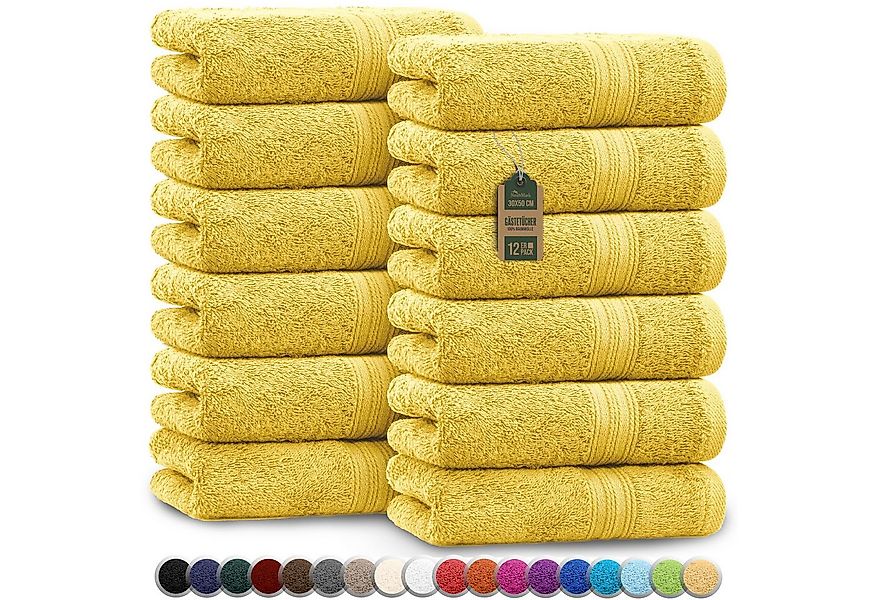 NatureMark Gästehandtuch Gästetuch 500gsm, 100% Baumwolle (12-St), Gästehan günstig online kaufen