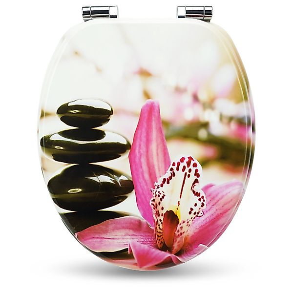 Sanfino WC-Sitz "Pink Flower" Premium Toilettendeckel günstig online kaufen