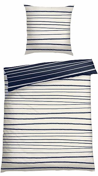 Schiesser Wendebettwäsche "Wesley aus weicher Baumwolle im Streifen-Look" 2 günstig online kaufen