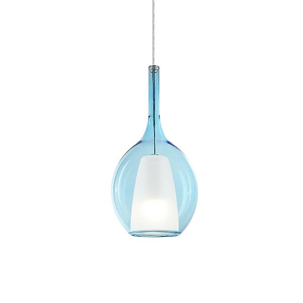 Ideal Lux Pendellampe Kalique 2, blau, Ø 18 cm, Kunststoff günstig online kaufen