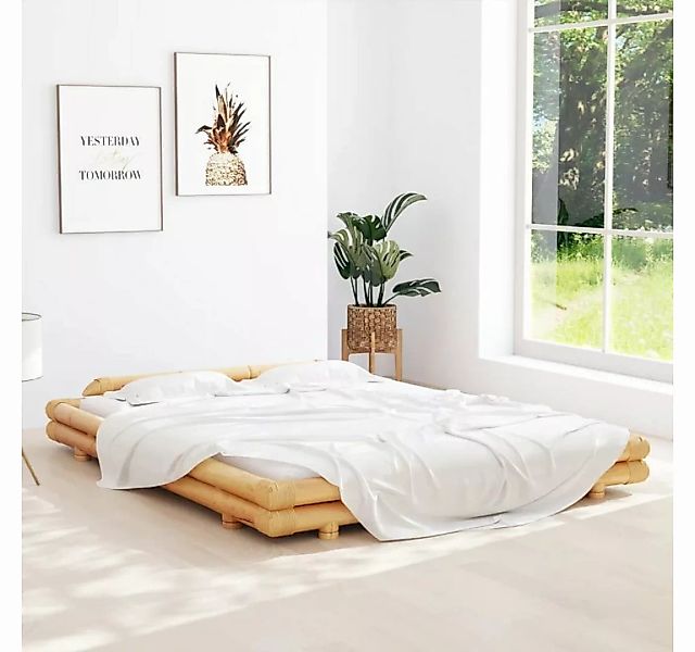 furnicato Bett Bambusbett 160x200 cm günstig online kaufen