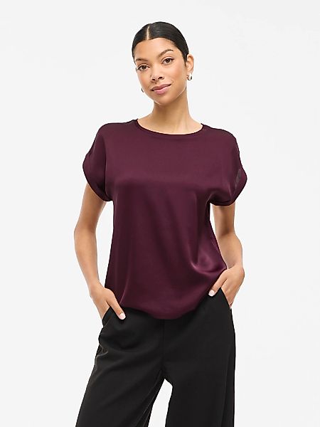 Vila "VIELLETTE S/S SATIN TOP - NOOS" Satin Optik günstig online kaufen