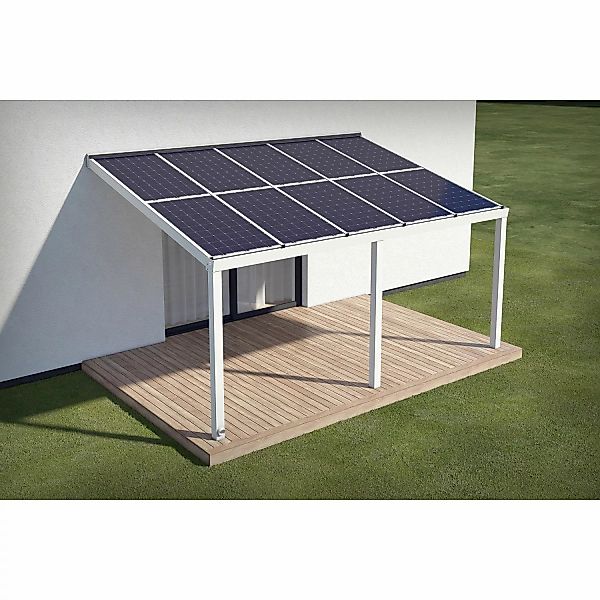 ePIT PV-Terasse 3,7 kW Neigung 5° Weiß 542 cm x 363 cm Regenabfluss Links günstig online kaufen