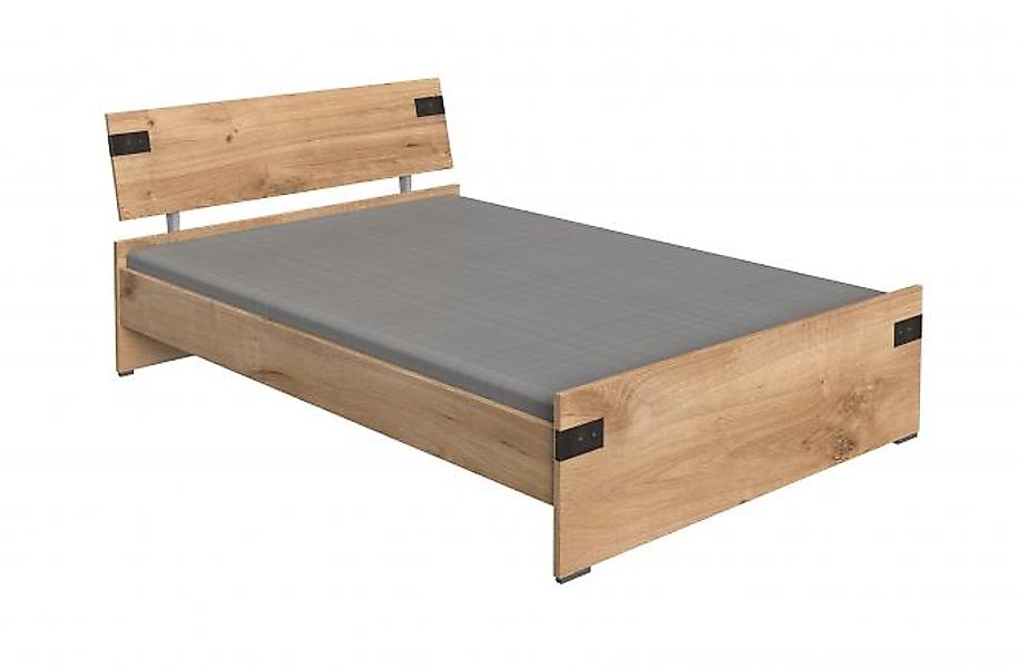 140x200 Bett LIVERPOOL von Wimex Plankeneiche / Graphit günstig online kaufen