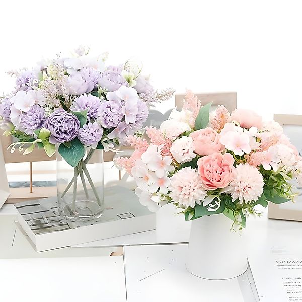 Kunstblumenstrauß Kunstblumenstrauß aus Seidenblumen – Kunstrosen, günstig online kaufen