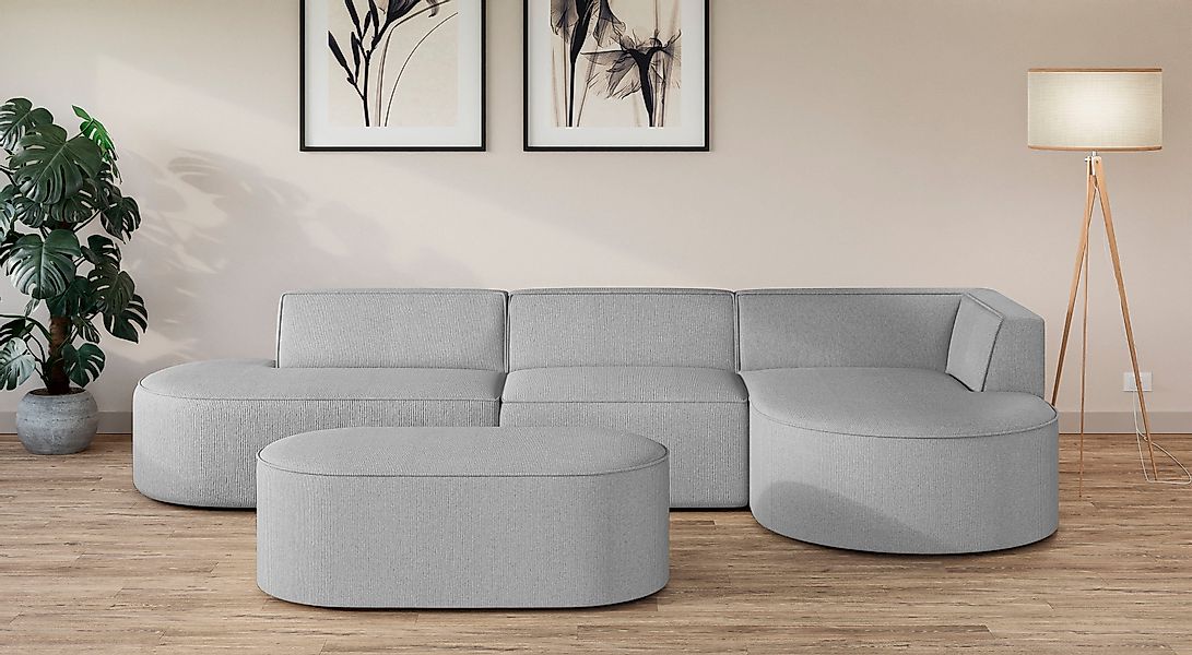 OTTO home Ecksofa "EIVIND Designer Sofa mit Ottomane rechts/links, B/T/H: 3 günstig online kaufen