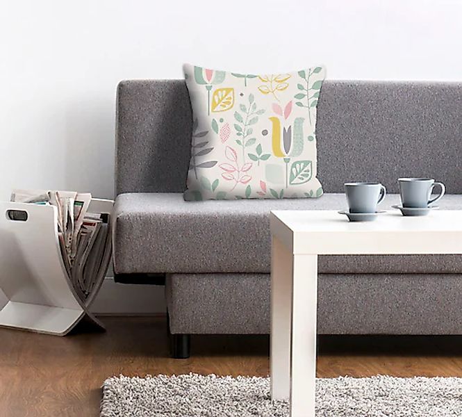 queence Dekokissen »Denise«, Kissenhülle,Abstrakte Blumen,Bunt,Modern,Kunst günstig online kaufen