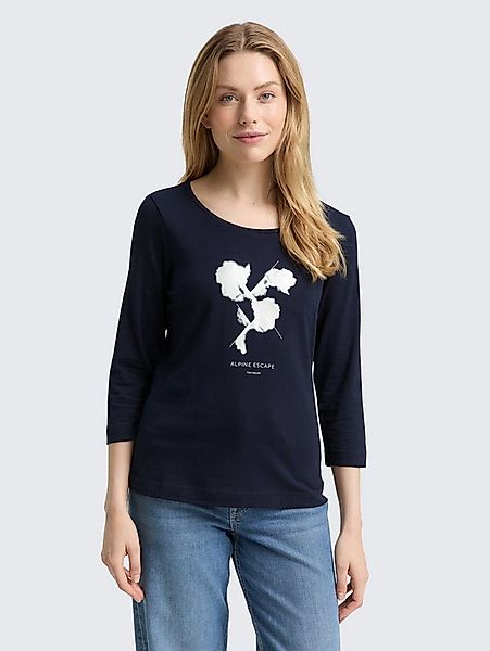 TOM TAILOR 3/4-Arm-Shirt T-Shirt Langarmshirt mit Print günstig online kaufen