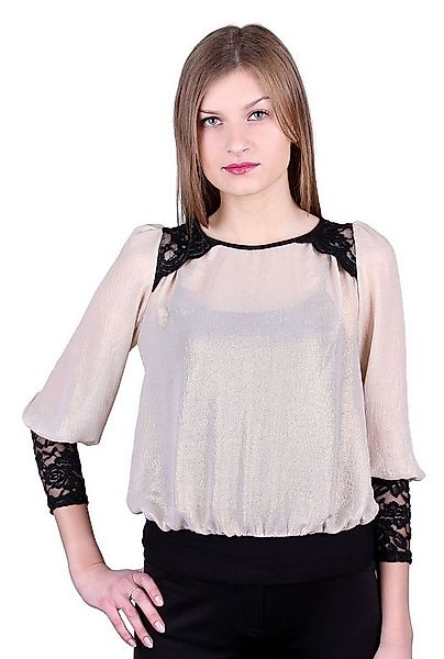Sarcia.eu Spitzenbluse John Zack Gold schimmernde Spitzenbluse XXL günstig online kaufen