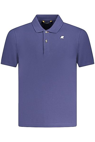 K-Way Poloshirt Herren Polohemd Blau - Kurzärmelig, 2 Knöpfe günstig online kaufen