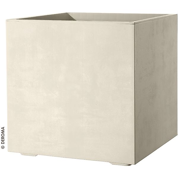 Deroma Pflanzkübel Cubo Millennium 39 cm x 39 cm x 39 cm Perlweiß günstig online kaufen