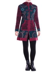Vishes Kurzmantel Damen Mandala Blumen Jersey-Mantel günstig online kaufen
