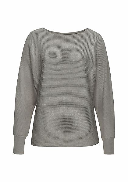 Vivance Strickpullover, mit U-Boot-Ausschnitt, Fledermausärmel, Streifenopt günstig online kaufen