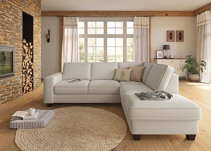 Home affaire Ecksofa »County L-Form«, (2 St.), wahlweise Ottomane links ode günstig online kaufen