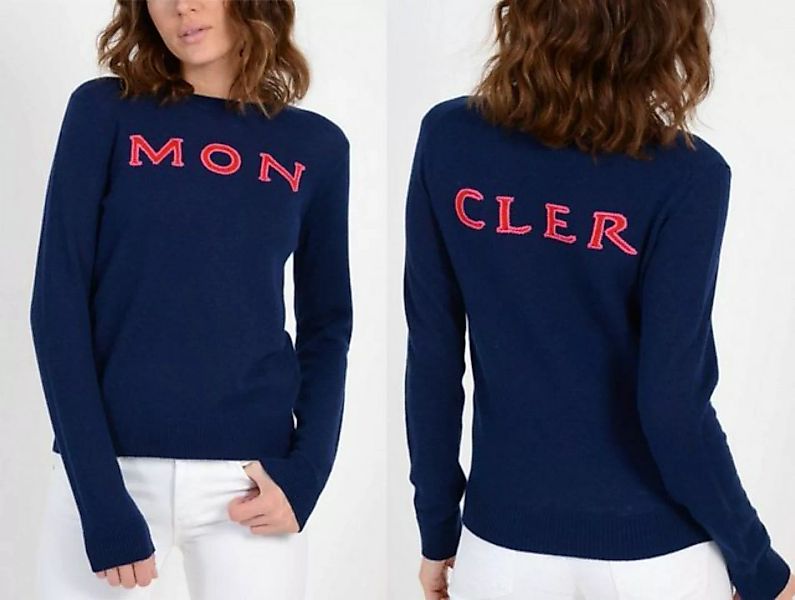 MONCLER Strickpullover MONCLER Logo Intersia Knitted Cashmere Jumper Sweate günstig online kaufen