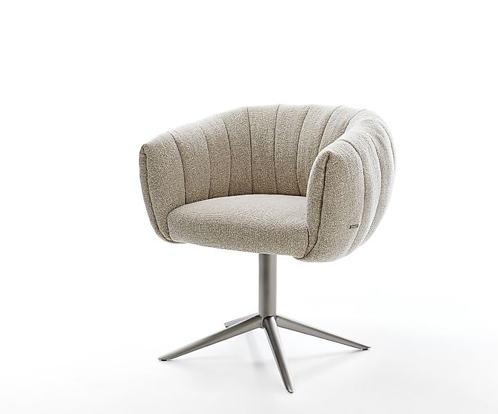 Drehstuhl Jada-Flex Webstoff Soft Beige Fußkreuz Graphit 360° drehbar Wippf günstig online kaufen