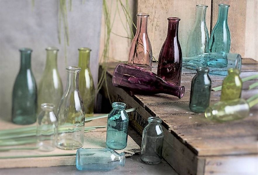 Sandra Rich Dekovase SANDRA RICH. GLAS VASE BOTTLE klein 3 Flaschen ca 10,5 günstig online kaufen
