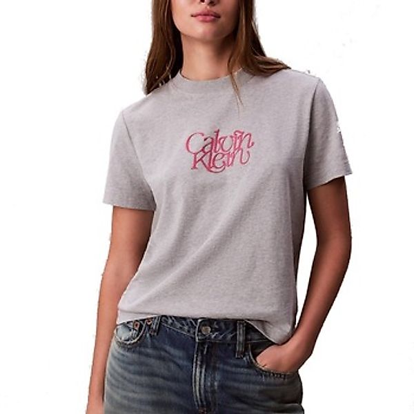 Calvin Klein Jeans  T-Shirt Camisetas Mujer Modèle Ss Fitted Script Calvin günstig online kaufen